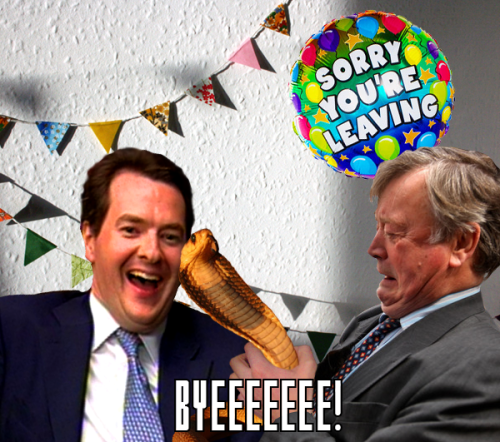 ken clarke leaving do snake george osborne