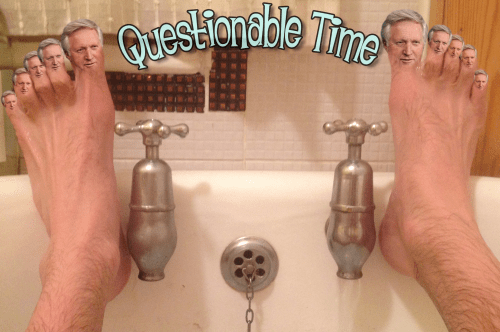 questionable time 83 david dimbleby toes