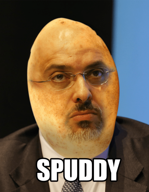 Nadhim Zahawi angry potato